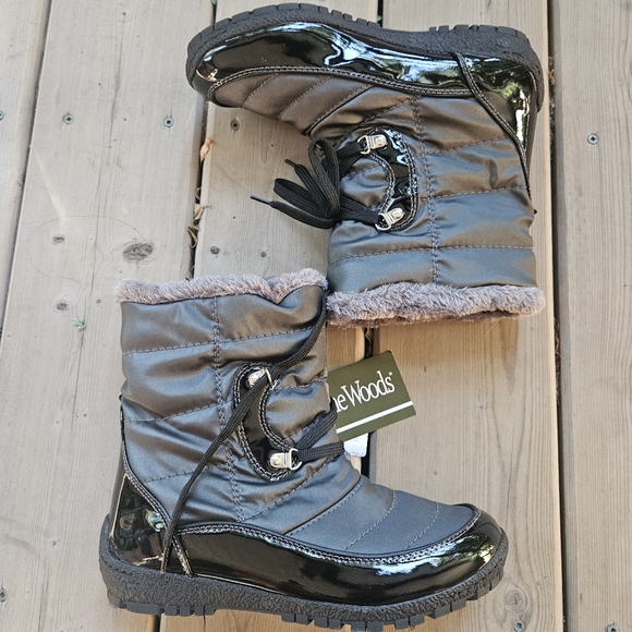 MAINE WOODS Womens Kimberely Boots Black Winter Rain Size 8M NEW - Picture 8 of 11